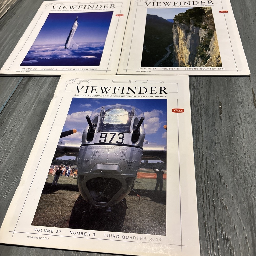 2004 V37 Vol 1-3 Viewfinder Leica Quarterly Journals (LHSA) - Rare!